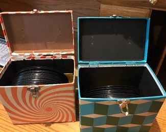 Vintage 45 records & cases