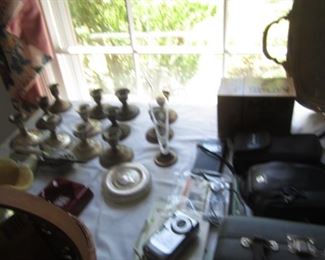 Sterling Candle Holders, Digital Cameras