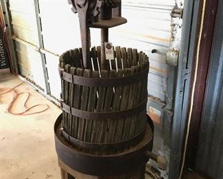 Antique grape press from California