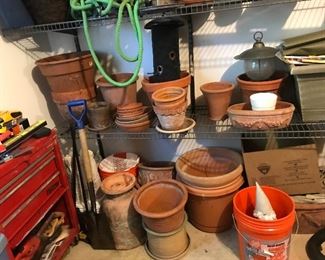 Flower Pots, Bird Feeders, Garden Tools