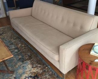 MCM style sofa w/chrome legs