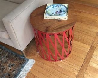 Metal and wood table