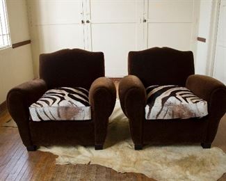 Zebra Arm Chairs