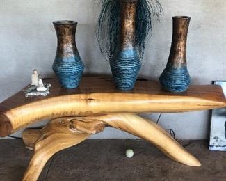 Table is sold. Pottery set is $75