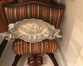 Arthur Court bowl with birds on the handles.