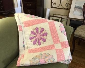 Lovely well cared for quilt made by owner’s grandmother in the 30’s.