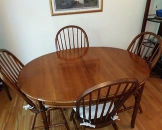 Dining table and chairs