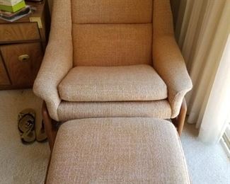 Vintage DUX Recliner with Ottoman 