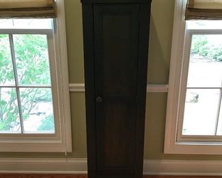 Tall Green Wooden Cabinet 5’ x 17”