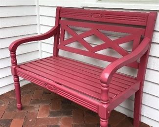 Pink Bench from Grandin Road