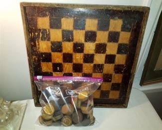 Antique checkers