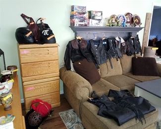 Leather chaps, womans leather jacket and kids leather jackets