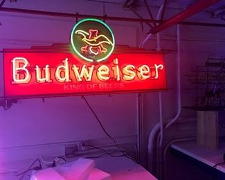 Huge vintage Budweiser sign