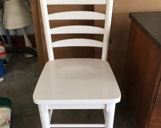 White ladder back chair