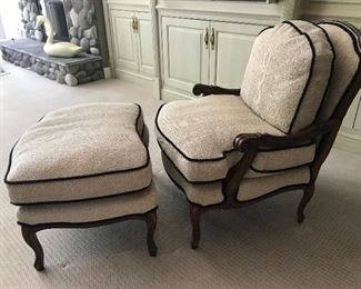 Side View of Arm Chair & Ottoman