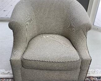 1 of 2 Swivel Conversation Chairs