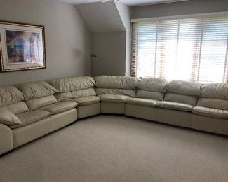 LEATHER CENTER,  Leather 4 - Piece Sectional