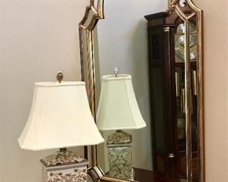 Decorative Lamp & LaBarge Arched Mirror