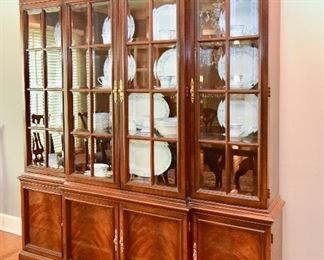 Another View of the HICKORY WHITE Lighted Breakfront