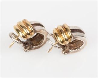 11: Tiffany & Co. Atlas 18K & Sterling Earrings