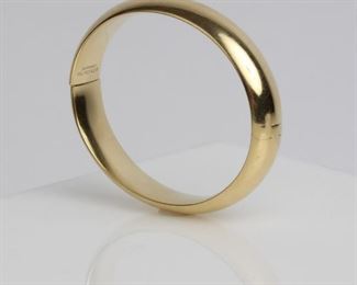 44: 18K Tiffany & Co. Polished Hinged Cuff Bracelet