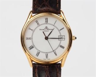 45: 14K Baume & Mercier Classima Date Watch, Working