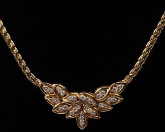 60: 14K "Elizabeth Rosenberg Christensen" Diamond Necklace