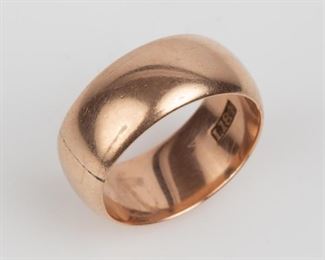 98: 18K Vintage Wide Gold Band