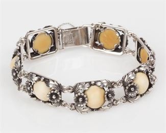 130: Niels Erik From 925 Bracelet Ulster Marble Cabochons