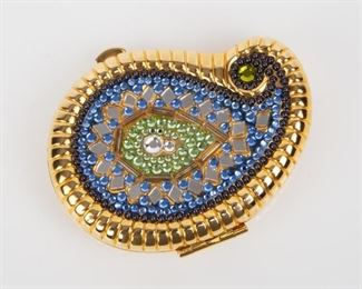 150: Estee Lauder 'Jewels of India' Blue Paisley Compact