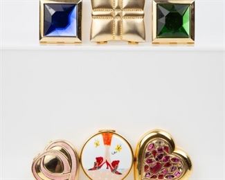 152: 6 Lucidity Powder Compacts: Estee Lauder & Yves Saint Laurent