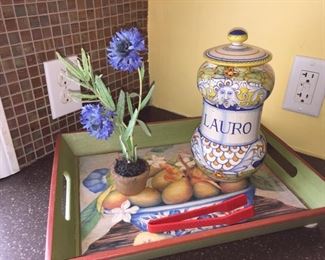 Tray $8.00 Lauro Ceramic Canister $10