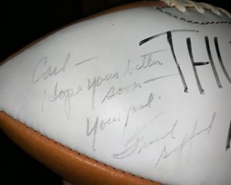 Frank Gifford signed football