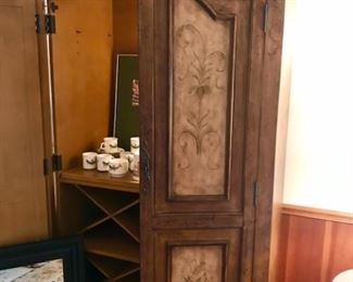 Painted Wine/TV Armoire