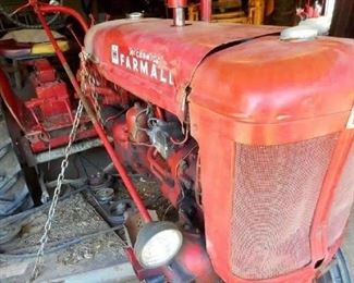 McCORMICK FARMALL TRACTOR with 72" MOWER DECK.  RUNNING.