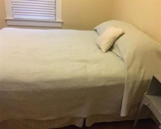 Double Bed frame and box spring; linens also available;