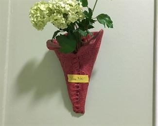 Wall Vase with silk flowers