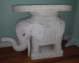 Wicker Elephant Table