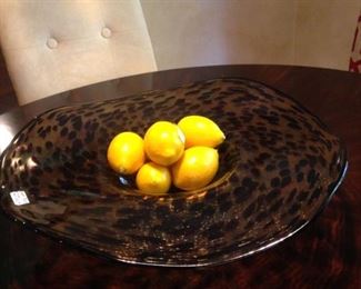 Large leopard patterned bowl