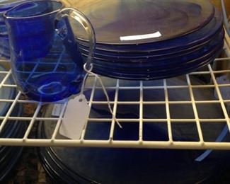 More blue dishes