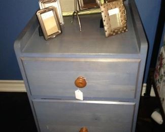 Companion Ethan Allen painted  nightstand; frames
