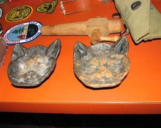 Cast Iron Cat Ashtrays
