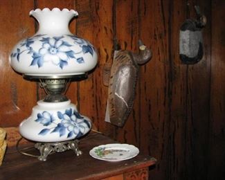Duck decoys and gone with wind lamp