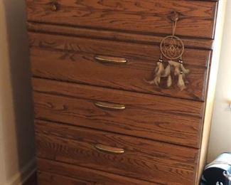 70's chest of drawer solid wood