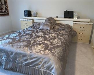 Full size bed, mattress and headboard/ nightstands