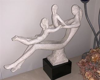 Mother and children statue