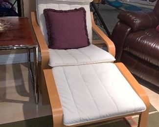 Close up of Ikea Chair and ottoman