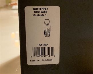Waterford Butterfly Bud Vase - Never opened