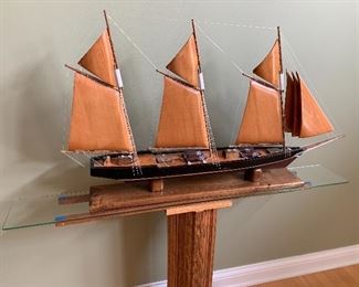Wonderful, wooden Ship and stand