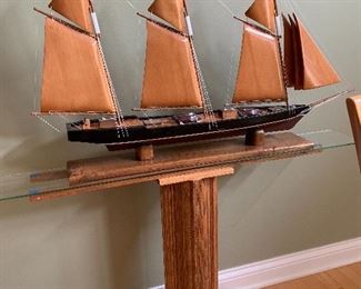 Wonderful, wooden Ship and stand